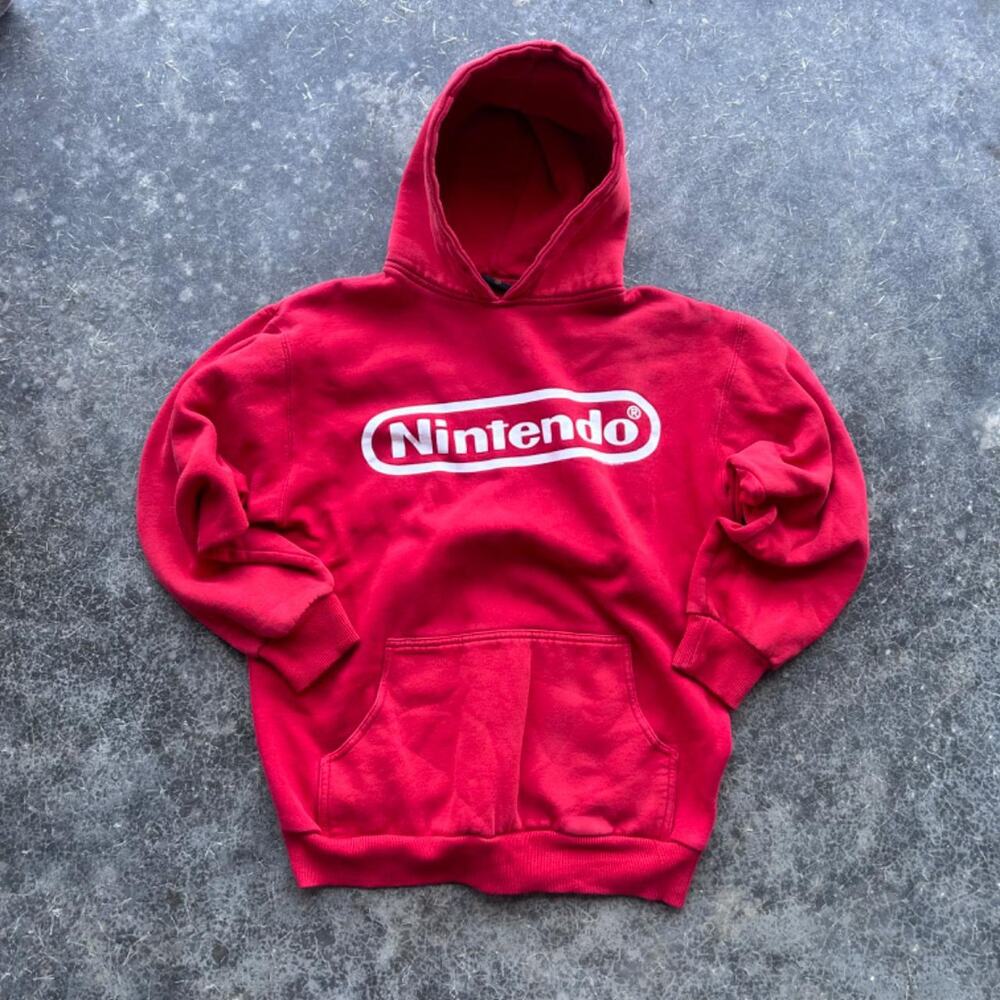 vintage Y2K 2004 Changes Nintendo Spellout Box Logo Graphic Hoodie medium
